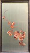 Beautiful Birds & Flowers Embroidery On Silk