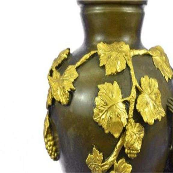 Vase Nude Boy Bronze Sculpture