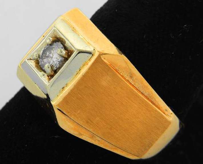 Heavy Textured Mens Diamond Band