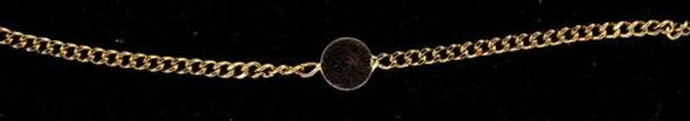 Classy 14KT Gold Station Bead Anklet