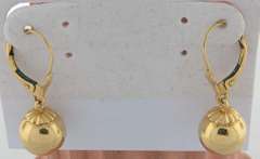 Fun & Funky Gold Bead Dangle Earrings