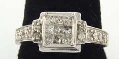 Dazzling 0.5CTW Diamond Cluster Ring in White Gold