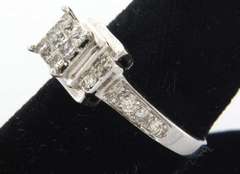 Dazzling 0.5CTW Diamond Cluster Ring in White Gold