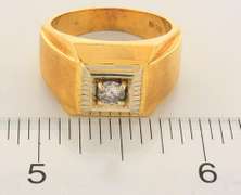 Heavy Textured Mens Diamond Band