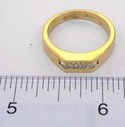 Sparkling Mens Channel-Set Diamond Ring in Gold