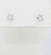 14K White Gold Diamond Stud Earrings
