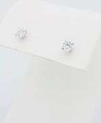 14K White Gold Diamond Stud Earrings