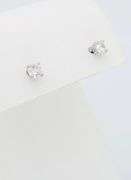14K White Gold Diamond Stud Earrings