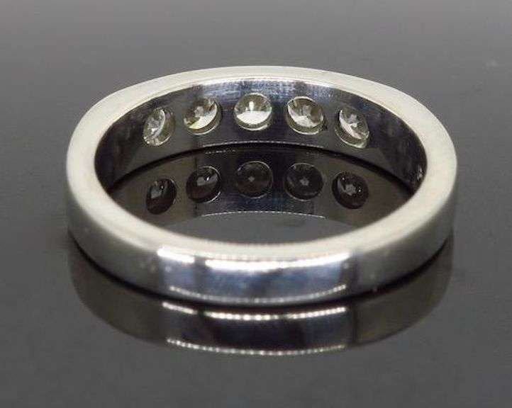 Platinum Channel Set Diamond Band