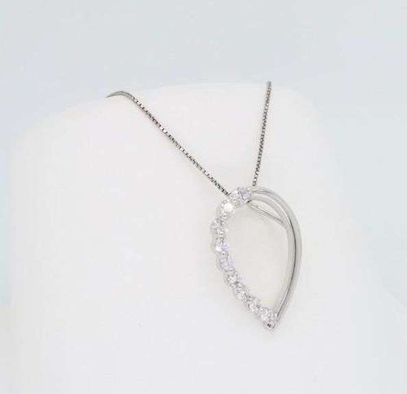 Pear Shaped Diamond Pendant Necklace