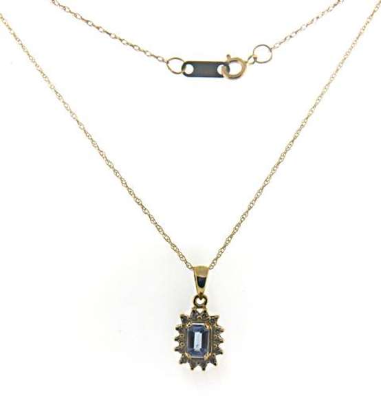 Gorgeous 14kt YG Tanzanite and Diamond Necklace