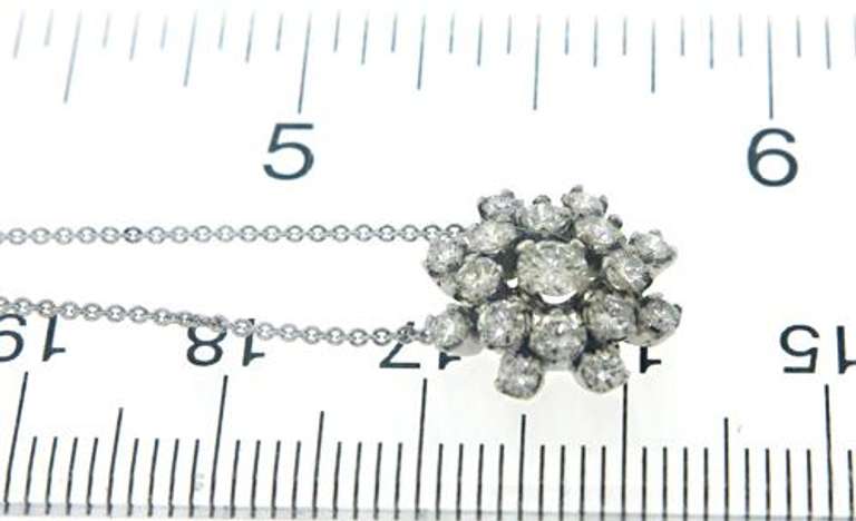 Pretty Diamond Cluster Necklace
