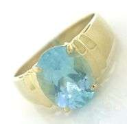 Beautiful Oval Blue Topaz Ring
