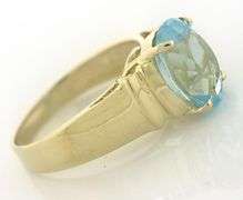 Beautiful Oval Blue Topaz Ring