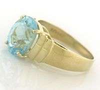Beautiful Oval Blue Topaz Ring