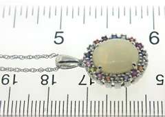 Gorgeous Opal and Multi Sapphire Necklace