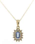 Gorgeous 14kt YG Tanzanite and Diamond Necklace