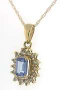 Gorgeous 14kt YG Tanzanite and Diamond Necklace