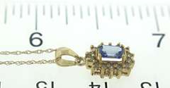 Gorgeous 14kt YG Tanzanite and Diamond Necklace