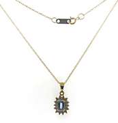 Gorgeous 14kt YG Tanzanite and Diamond Necklace