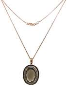 Pleasing Rose Gold Smokey Quartz & Diamond Necklace