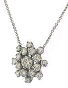 Pretty Diamond Cluster Necklace