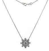 Pretty Diamond Cluster Necklace