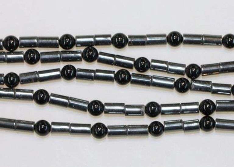 Casual Black Onyx and Hematite Necklace