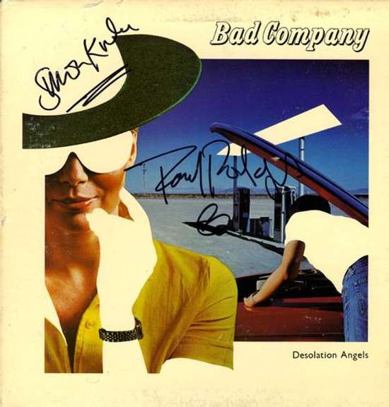 Bad Company X2 Signed Desolation Angels Album Cover LP