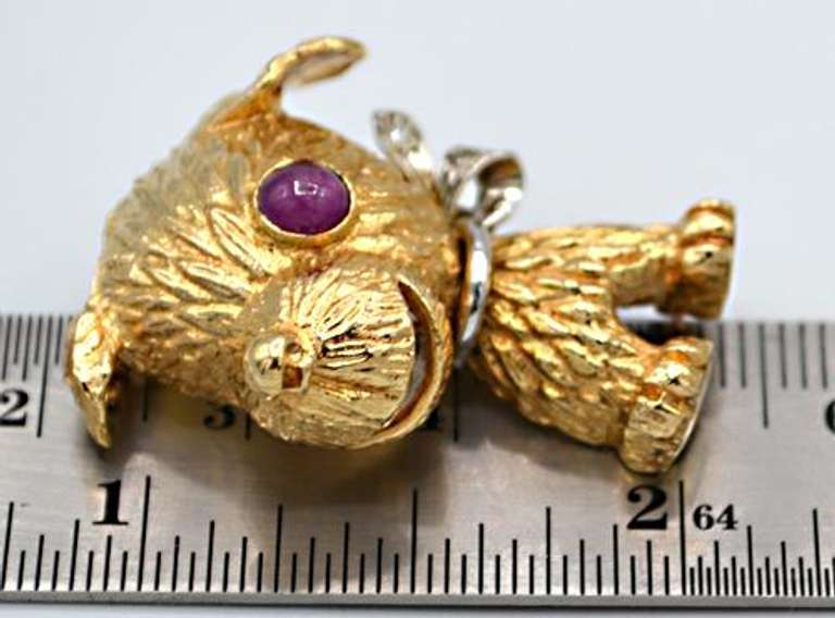 14kt Gold Dog Pin