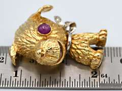 14kt Gold Dog Pin