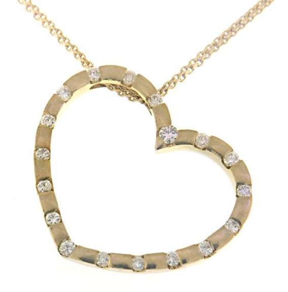 Elegant 18kt Diamond Heart Necklace