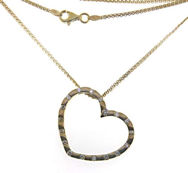 Elegant 18kt Diamond Heart Necklace
