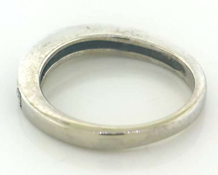 White Gold Curved Diamond Band