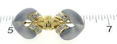 Spectacular 18kt YG Lavender Jade and Diamond Brooch