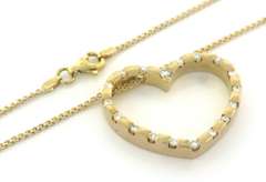 Elegant 18kt Diamond Heart Necklace