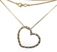 Elegant 18kt Diamond Heart Necklace
