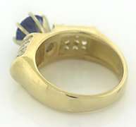 Flashy 14kt YG Tanzanite and Pave Diamond Ring