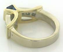 Elegant 14kt Two-Tone Gold Sapphire and Diamond Ring