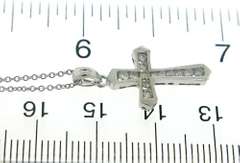 Beautiful White Gold Diamond Cross Necklace