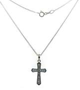 Beautiful White Gold Diamond Cross Necklace