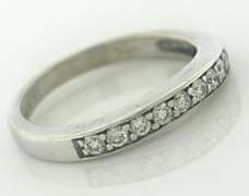 White Gold Curved Diamond Band