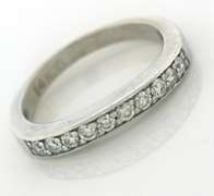 White Gold Curved Diamond Band