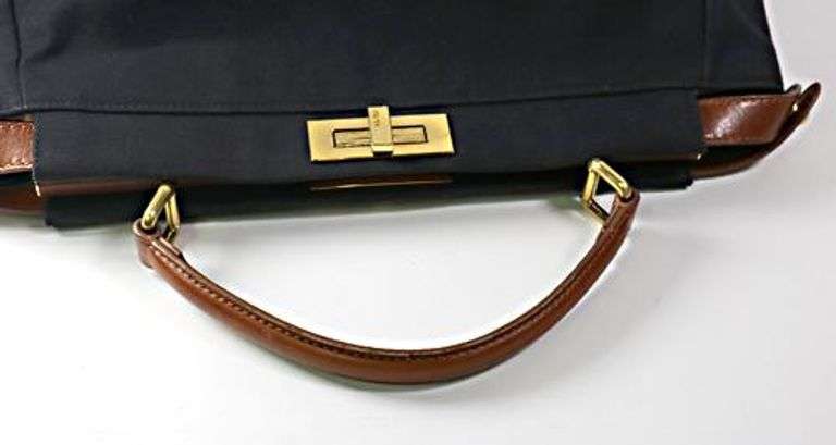 Fendi Peekaboo Black Canvas Purse