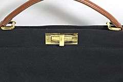 Fendi Peekaboo Black Canvas Purse