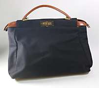 Fendi Peekaboo Black Canvas Purse