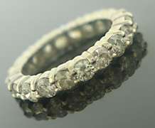 Attractive 3cts Prong Diamond Eternity Band