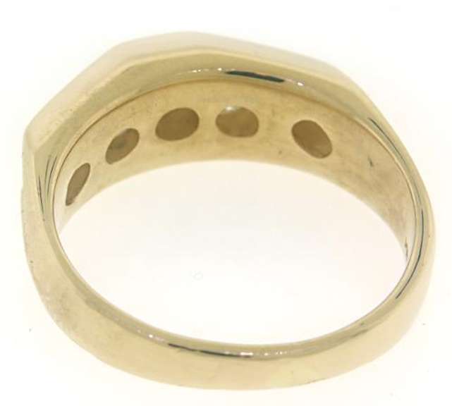 Diamond Channel Set Gents Ring