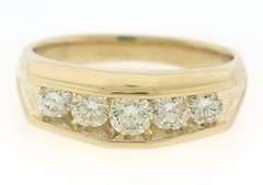 Diamond Channel Set Gents Ring