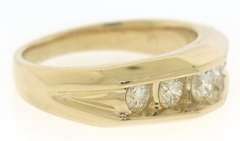 Diamond Channel Set Gents Ring